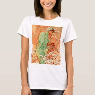 Camiseta Invierno Art Nouveau de Alphonse Mucha