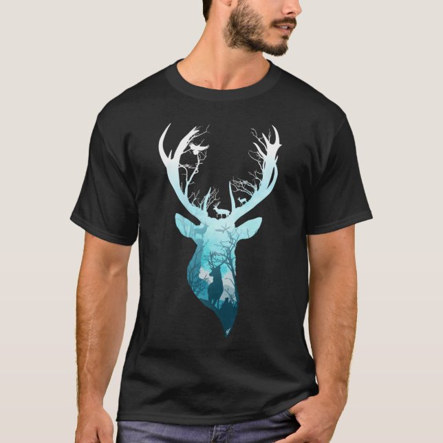 Camiseta Invierno Azul Deer (Anverso)