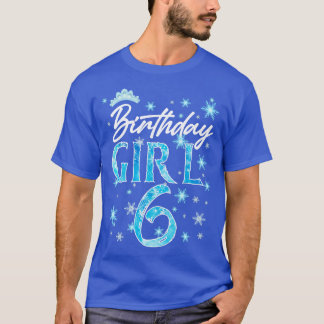 Camiseta Invierno de Onederland 6º cumpleaños Chica Snowfla
