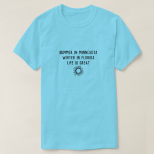 Camiseta Invierno de pájaro de nieve en el verano de Florid