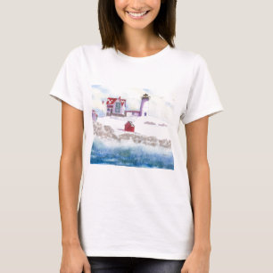 Camiseta Invierno en el Faro Nubble de Maine