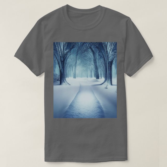 Camiseta invierno en la naturaleza (Diseño del anverso)