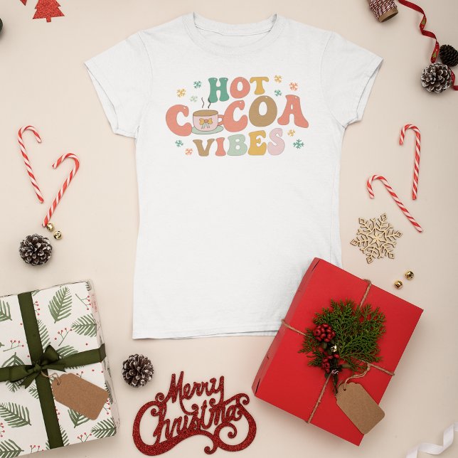 Camiseta Invierno festivo con vibraciones de cacao caliente (Subido por el creador)