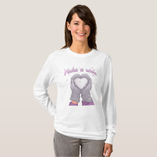 Camiseta Invierno Haz Un Deseo Femenino 