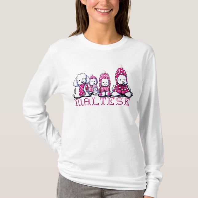 Camiseta Invierno rosado maltés (Anverso)