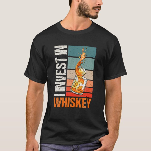 Camiseta Invierto En La Bebida Whiskey (Anverso)