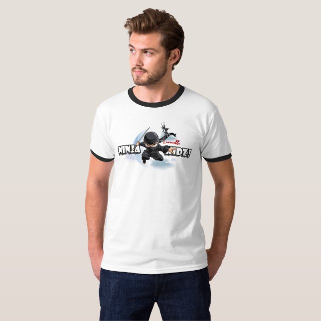 Camiseta Invincible Ninja Kidz | Men Ringer (Anverso completo)