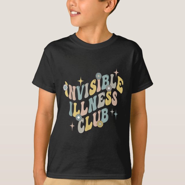 Camiseta Invisible Illness Club Shirt Crronness Aware (Anverso)