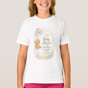 Camiseta Invitación a Baby Shower personalizada - Oso de Te