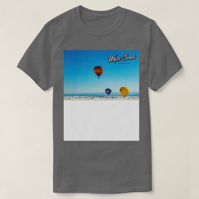 Camiseta Invitación a globo aerostático de arena blanca 4 (Diseño del anverso)