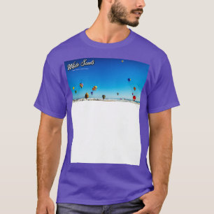 Camiseta Invitación al globo aerostático de las arenas blan