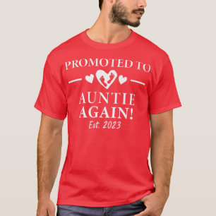 Camiseta Invitación De Embarazo 2023 Promovida A La Tía Aga