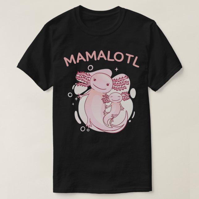Camiseta invitación de embarazo axolotl divertida mamalotl  (Diseño del anverso)