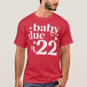 Camiseta Invitación De Embarazo Bebé Debido En 22 Bebés