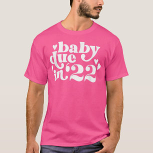 Camiseta Invitación De Embarazo Bebé Debido En 22 Días de l