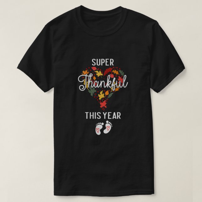 Camiseta Invitación de embarazo de Acción de Gracias para m (Diseño del anverso)
