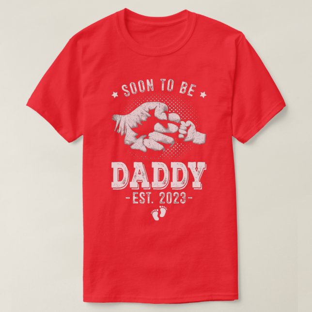 Camiseta Invitación de embarazo de Be Daddy Est 2023 (Diseño del anverso)