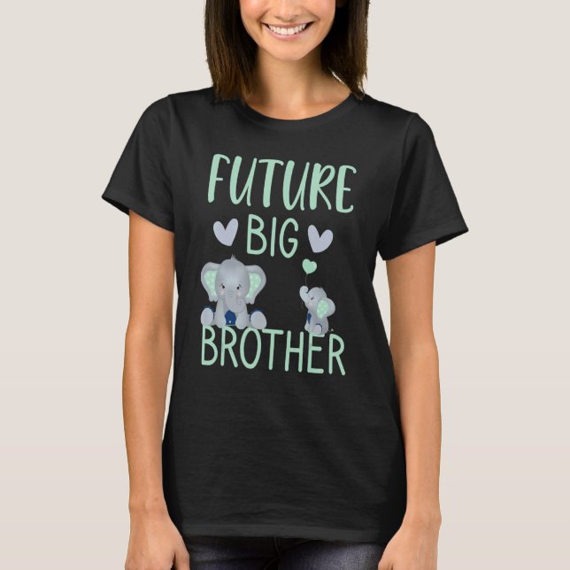 Camiseta Invitación de embarazo de futuros hermanos mayores (Anverso)