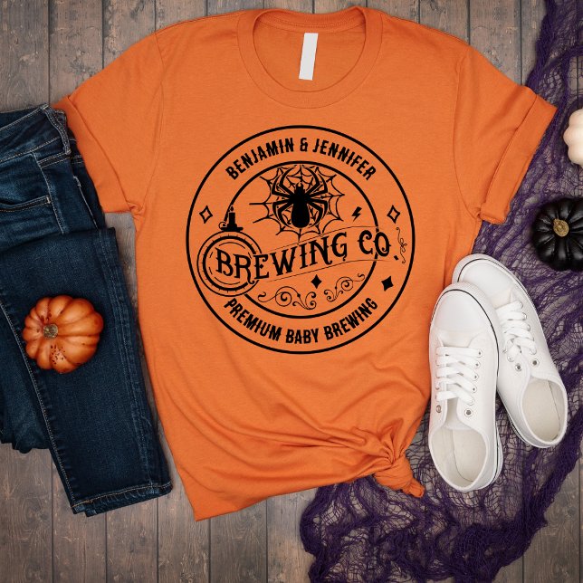 Camiseta Invitación de embarazo de Halloween Parejas (Subido por el creador)