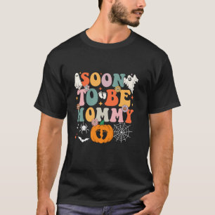 Camiseta Invitación de embarazo de Halloween pronto será ma