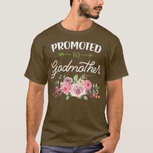 Camiseta Invitación de Embarazo de Madera Madrina Con Ánimo