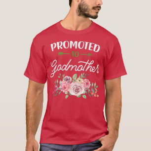 Camiseta Invitación de Embarazo de Madera Madrina Con Ánimo
