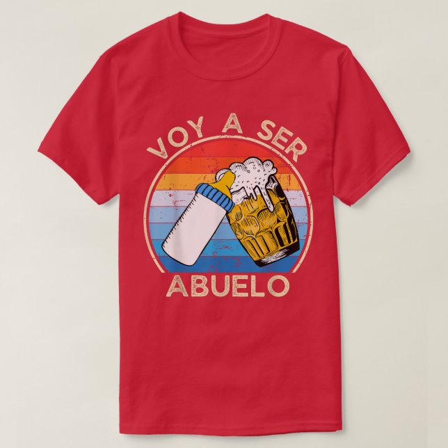 Camiseta Invitación de embarazo de Mens Abuelos, voy a ser  (Diseño del anverso)