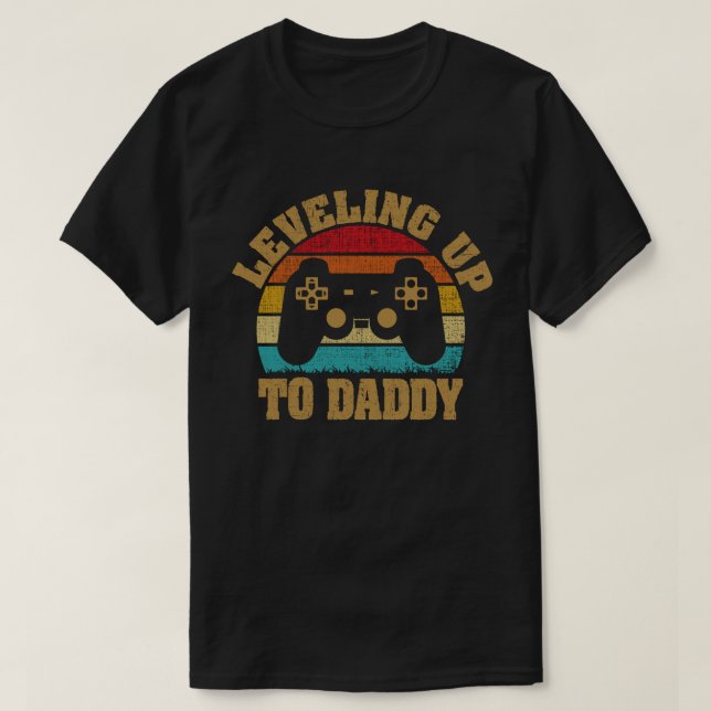 Camiseta Invitación De Embarazo De Papi Gamer (Diseño del anverso)