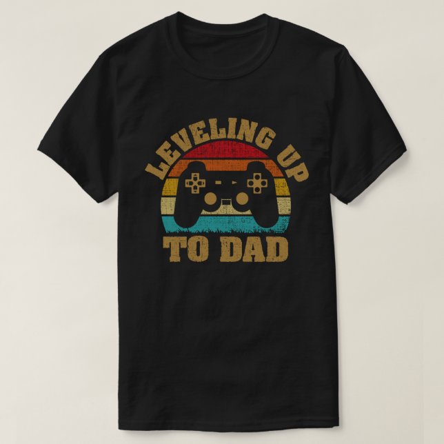 Camiseta Invitación De Embarazo De Papi Gamer (Diseño del anverso)