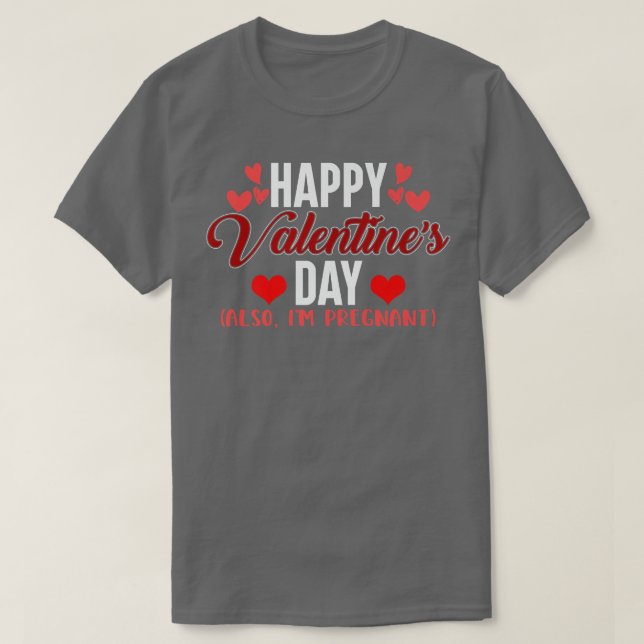 Camiseta Invitación De Embarazo De San Valentín Madre Para  (Diseño del anverso)