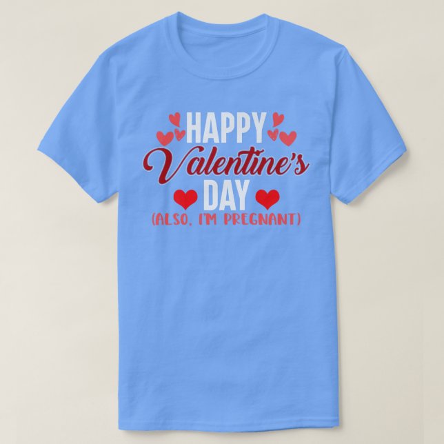 Camiseta Invitación De Embarazo De San Valentín Madre Para  (Diseño del anverso)