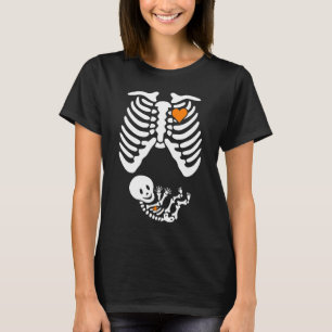 Camiseta Invitación de embarazo de Skeleton XRay Halloween 