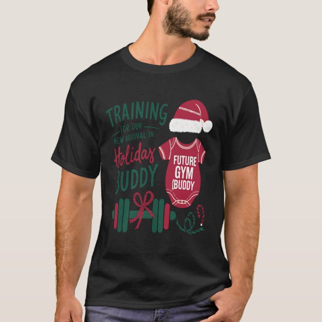 Camiseta Invitación de embarazo de vacaciones con temática  (Anverso)