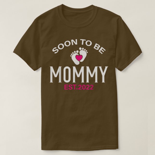 Camiseta Invitación De Embarazo Graciosa Para Mamá  (Diseño del anverso)