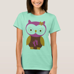 Camiseta Invitación De Embarazo Lechuza En Camino