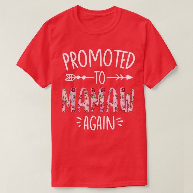 Camiseta Invitación De Embarazo Próximamente A Ser Mamaw De (Diseño del anverso)