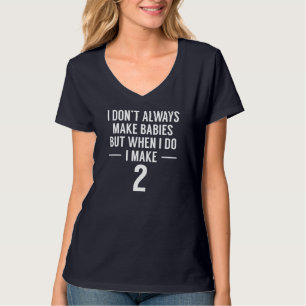 Camiseta Invitación de gemelos divertidos para que mamá sea