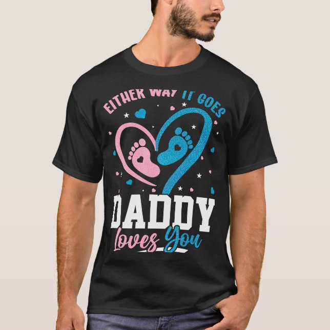 Camiseta Invitación de género como sea, papá ama (Anverso)