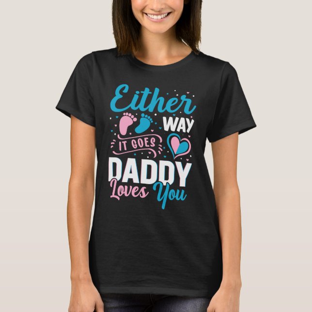 Camiseta Invitación de género como sea, papá ama (Anverso)