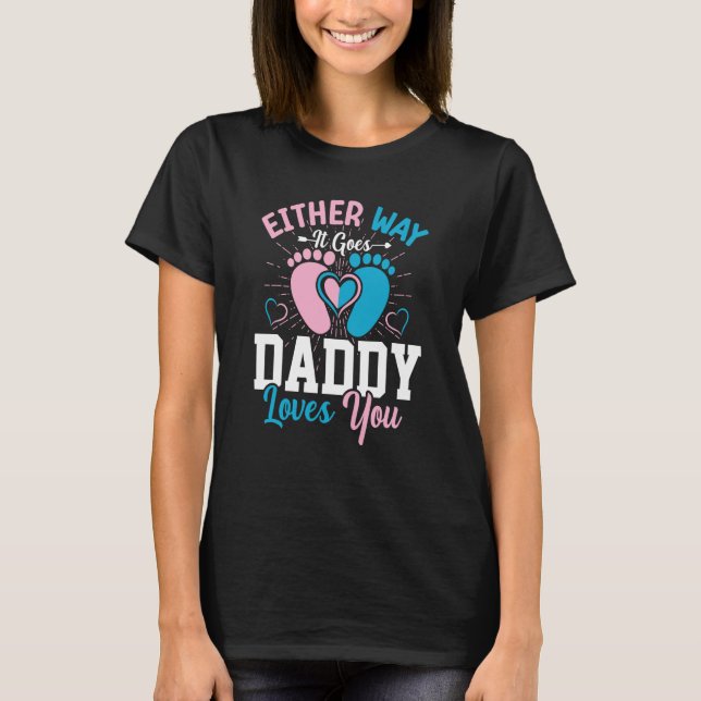 Camiseta Invitación de género como sea que le guste a papá (Anverso)