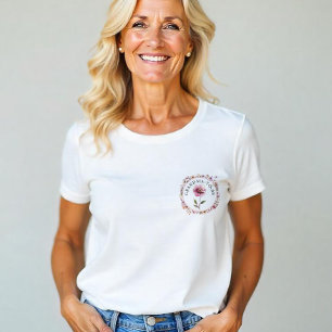 Camiseta Invitación de la abuela floral rosa acuarela