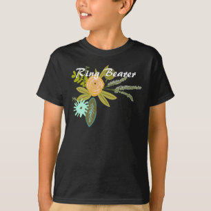 Camiseta Invitación moderna de casamiento con damascos de m