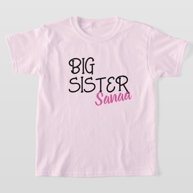 Camiseta Invitación personalizada de embarazo de la hermana (Distribución)