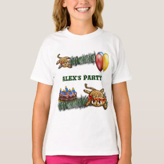 Camiseta Invitaciones al cumpleaños del Safari de Leopard U