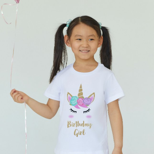 Camiseta Invitado de honor de cumpleaños de Unicornio (Unicorn Birthday Guest of Honor  T-Shirt)