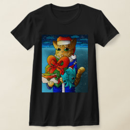 Camiseta Invitado del gato del navidad