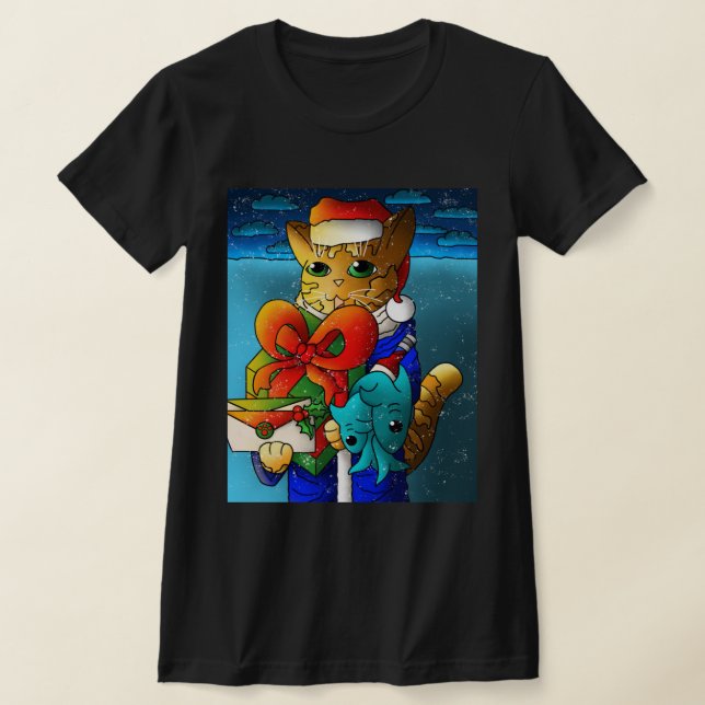 Camiseta Invitado del gato del navidad (Distribución)