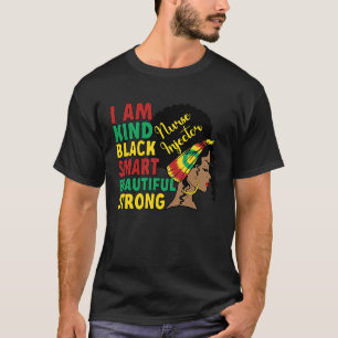 Camiseta Inyector de enfermeras negras de estética afroamer