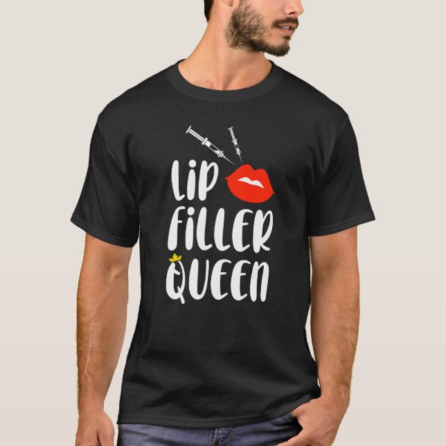 Camiseta Inyector estético de enfermera de jeringas reina d (Anverso)