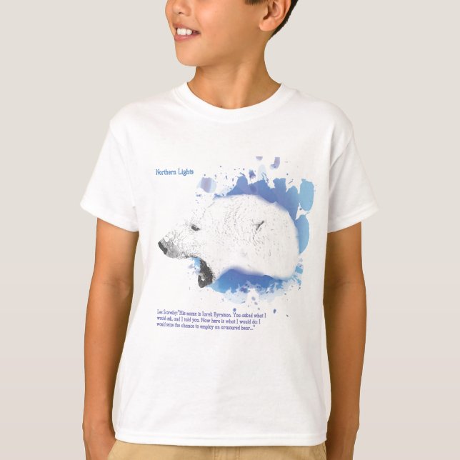 Camiseta Iorek, oso acorazado de sus materiales oscuros (Anverso)